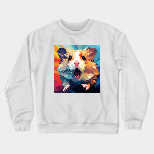 Scared Hamster Meme, wpap, funny tshirt Crewneck Sweatshirt by Pattyld